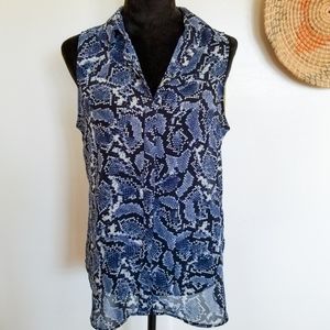 Banana Republic Snakeskin Sleeveless Blouse